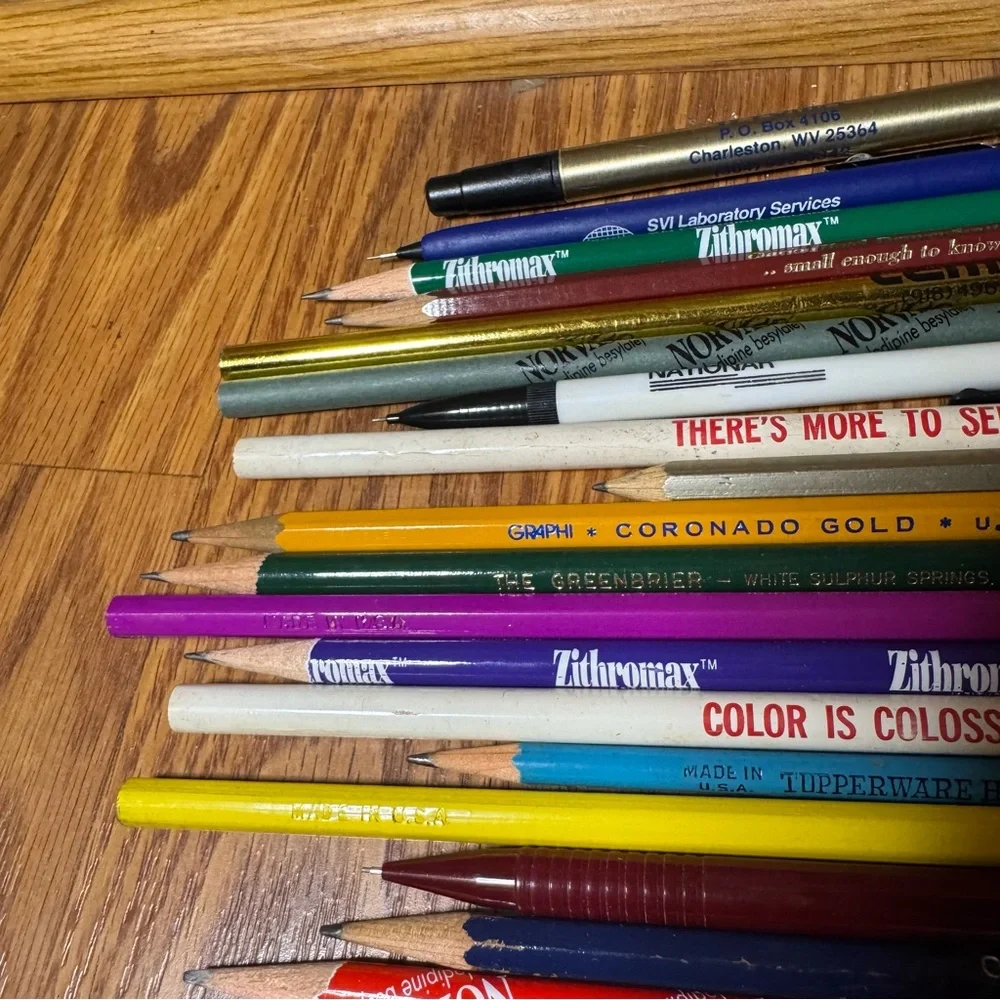 VTG Pencil & Pen Lot West Virginia Drug Rep Mechanical Pencils Junk Drawer Lot
